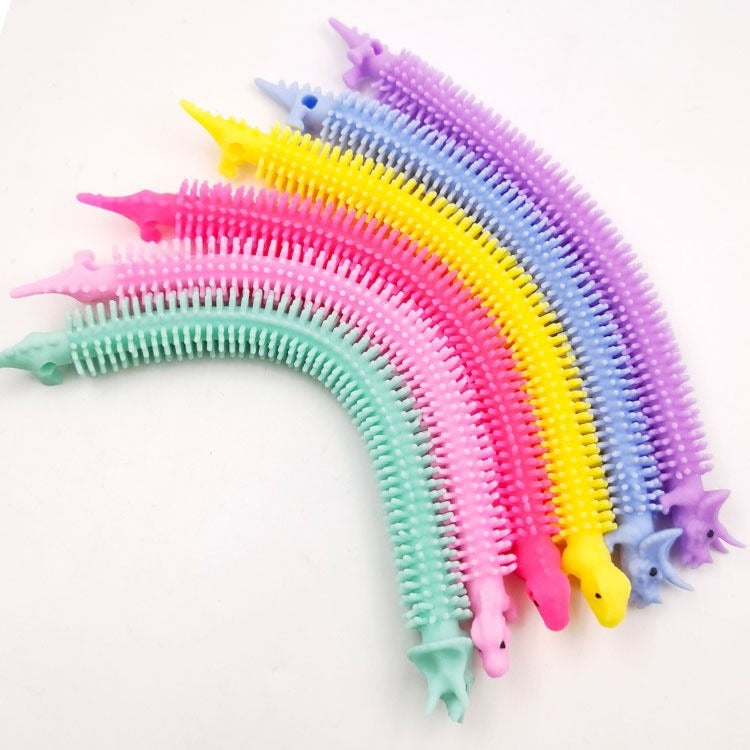Cartoon unicorn cute pet animal lala music bracelet tpr soft rubber vent decompression noodle decompression toy